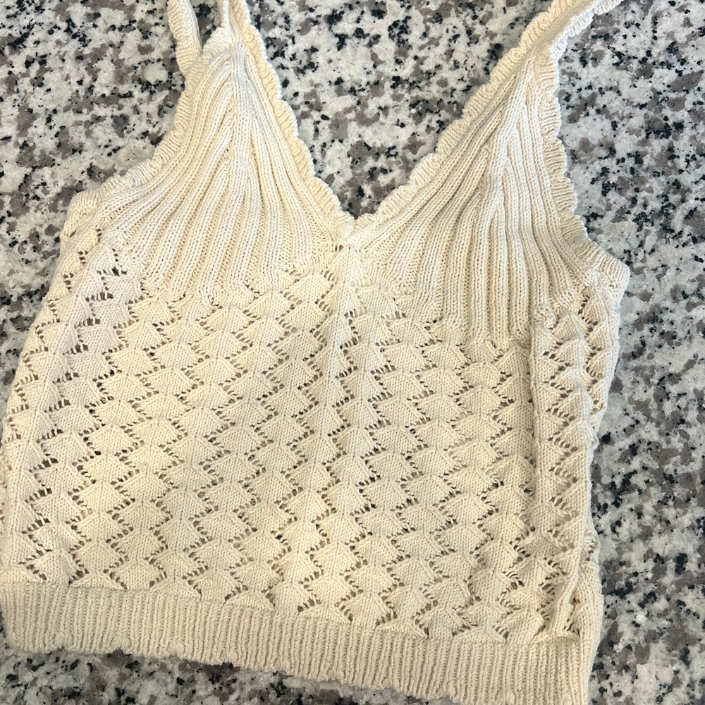 H&M Cream Knit Camisole Top